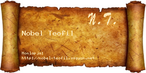 Nobel Teofil névjegykártya